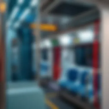 Interior Design of a Dubai Metro Train Interior of a Dubai Metro Train