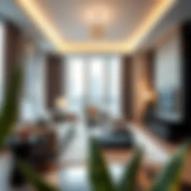 Luxurious Living Room Interior Luxurious interior of a living room in the Millennium Montrose Executive Apartment