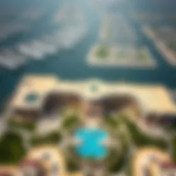 Aerial view of Mira Estate showcasing its stunning architecture