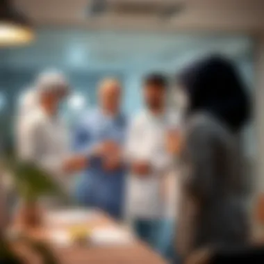 Healthcare professionals collaborating in Morfields Abu Dhabi