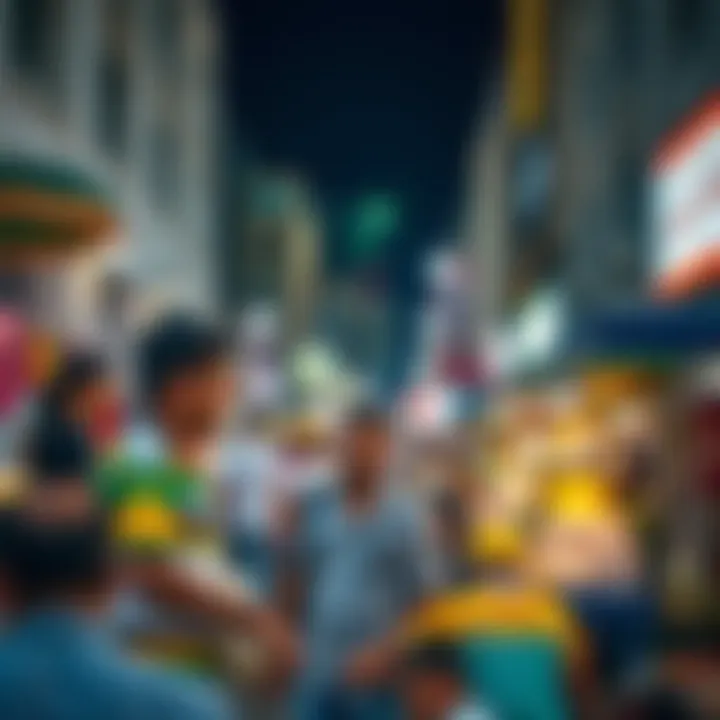 Vibrant market scene in Naif Deira