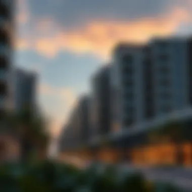 Modern residential buildings in Naif Deira