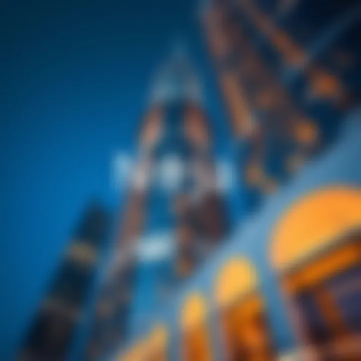 Architectural details of Najma Tower showcasing modern design