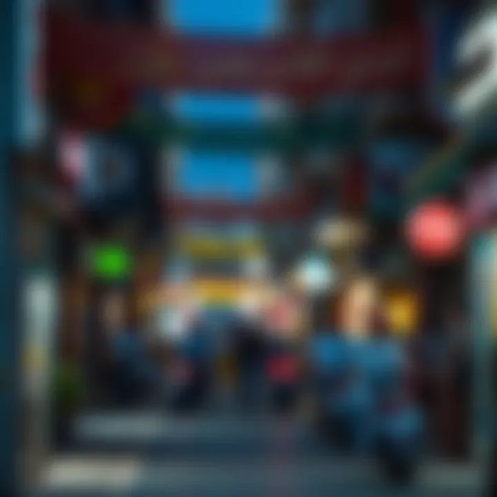 A vibrant street scene in Dubai Deira reflecting cultural diversity