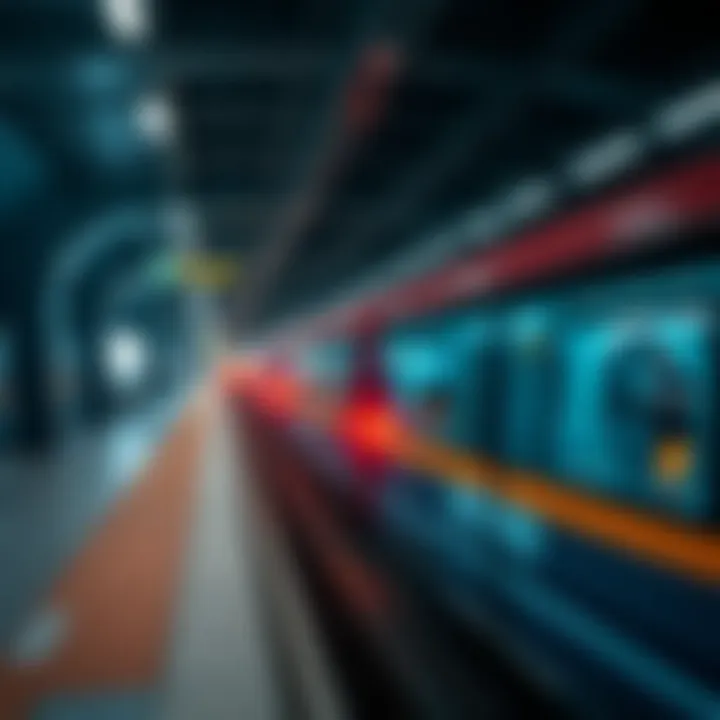 Illustration of connectivity among different Dubai Metro lines