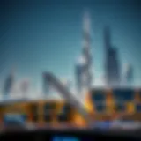 Dubai's Modern Architectural Landscape A futuristic skyline of Dubai showcasing modern architecture