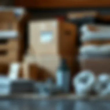 Essential Moving Supplies for Safe Transport A close-up of essential moving supplies and packaging materials