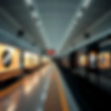 Interior view of the metro station highlighting modern facilities and design