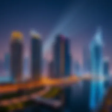 A luxurious Dubai skyline showcasing modern real estate developments
