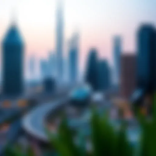 A panoramic view of Dubai's skyline showcasing short-term rental properties