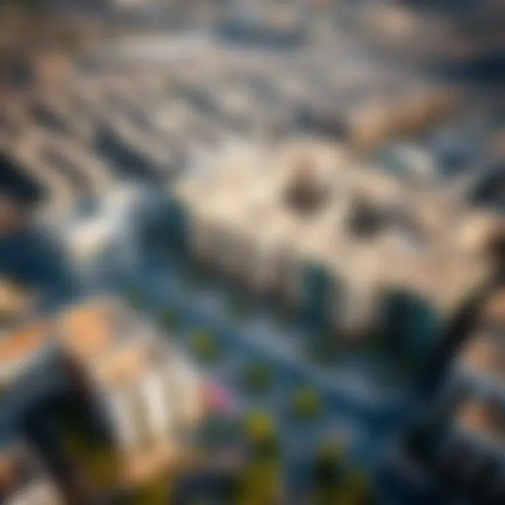 Aerial view of Satwa Square highlighting its community-centric design