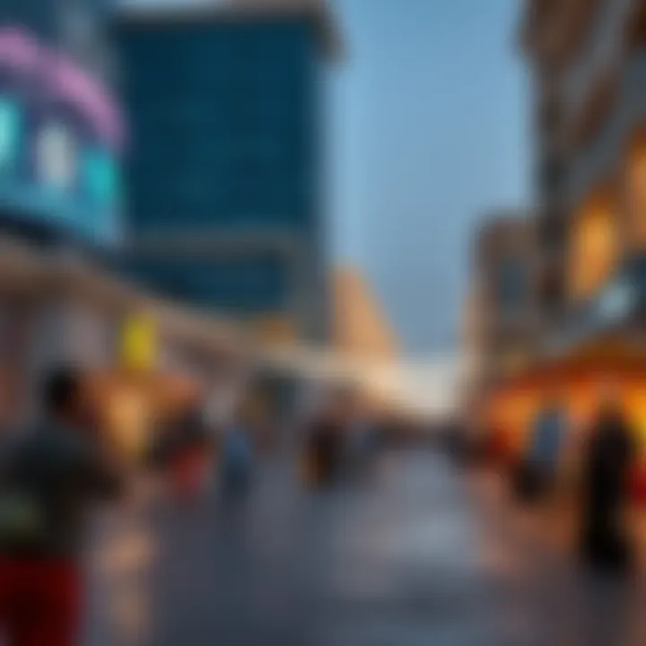 Cultural events taking place in Satwa Square celebrating local traditions
