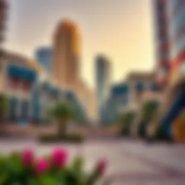 Urban Landscape of Satwa Square Vibrant urban landscape of Satwa Square showcasing modern architecture