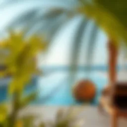 Serene private poolside view at a luxury hotel in Ajman