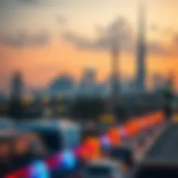 Dubai skyline during a public holiday celebration