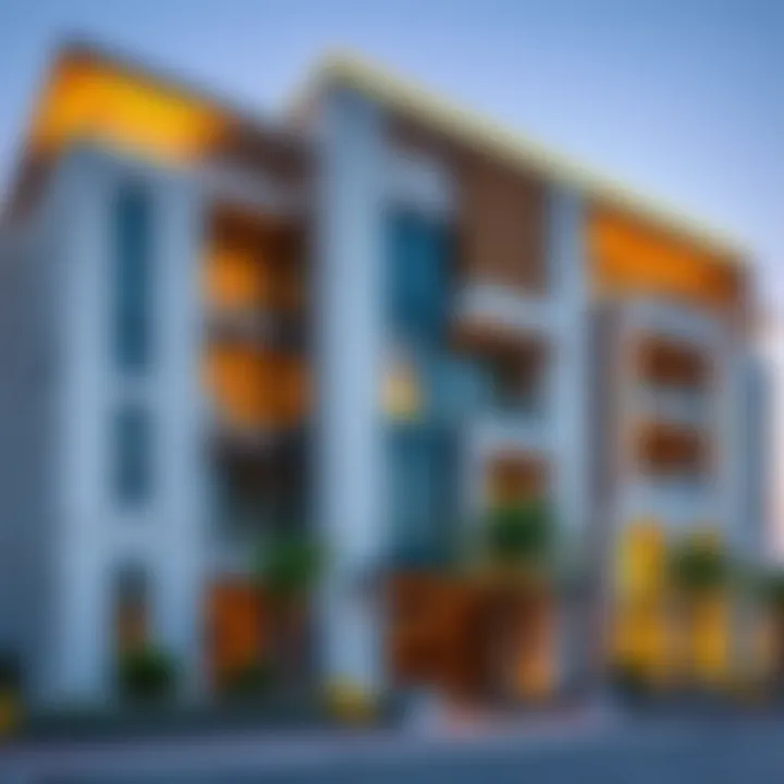 Architectural Brilliance of Rabdan One Stunning exterior view of Rabdan One showcasing modern architecture