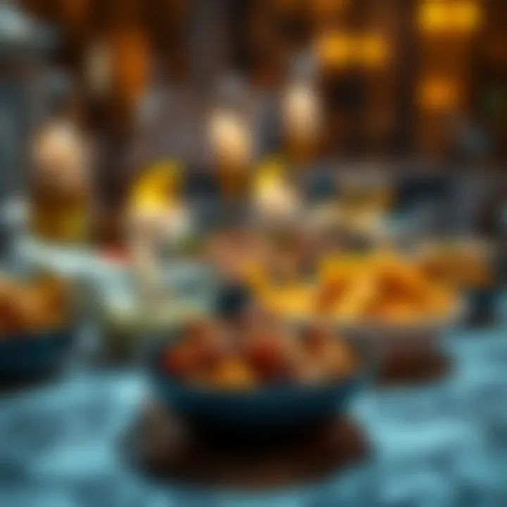 Emirati Iftar Delicacies An exquisite array of traditional Emirati dishes served during Iftar.