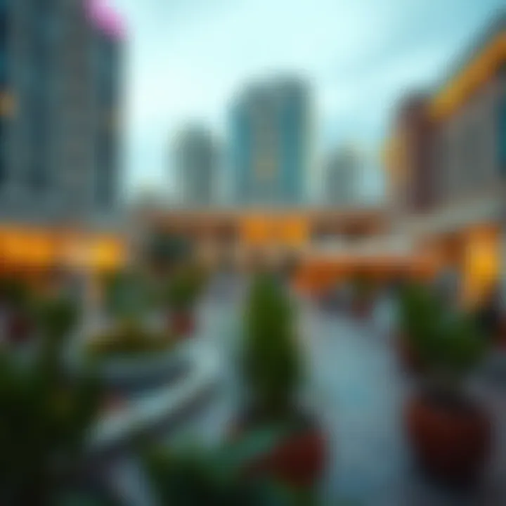 Community spaces around Rashidiya Towers reflecting cultural engagement