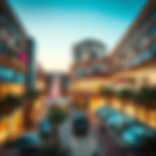 Panoramic view of REEM Mall showcasing its architectural design