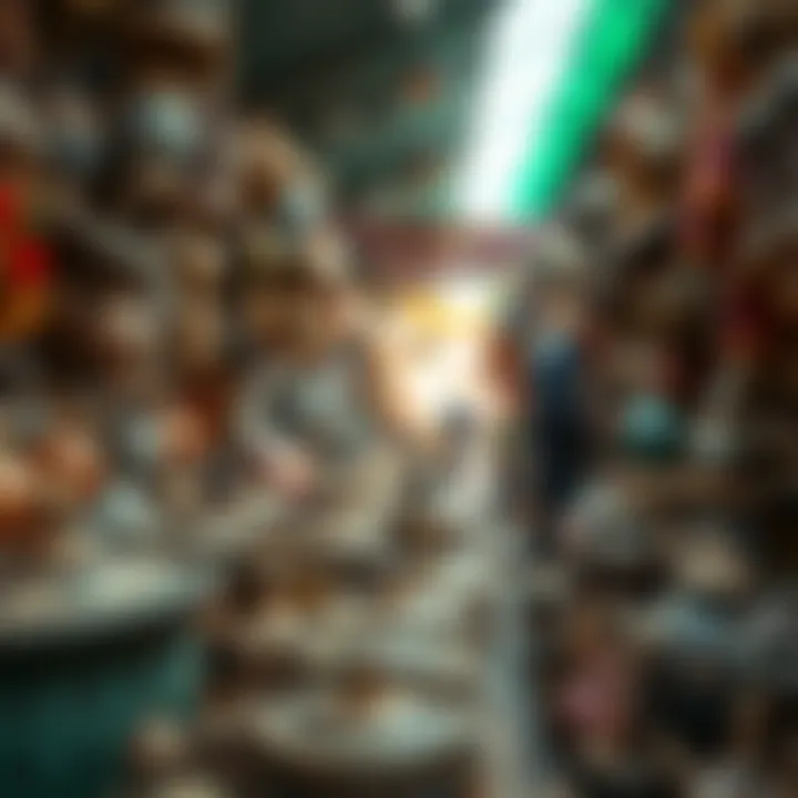 Artisan crafts displayed at a local market