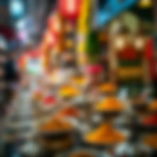 Vibrant colors of spices at the Spice Souk