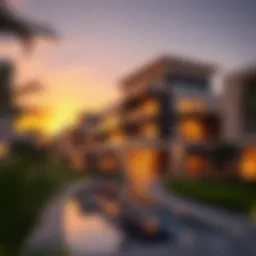 Stunning view of Samana Golf View architecture at sunset