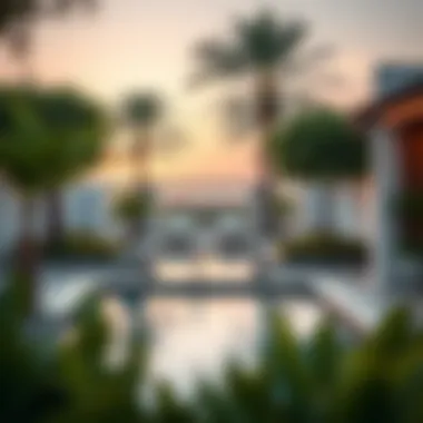 Serene Pool Area with Mediterranean Vibes Serene pool area with Mediterranean landscaping