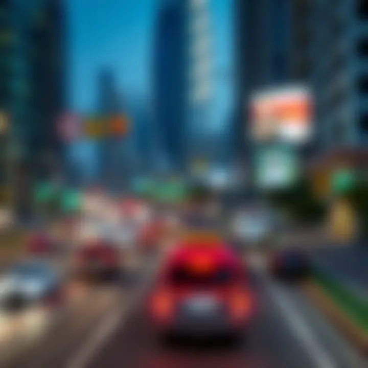 Accessibility of Sheikh Zayed Road Sheikh Zayed Road showcasing its bustling traffic and accessibility