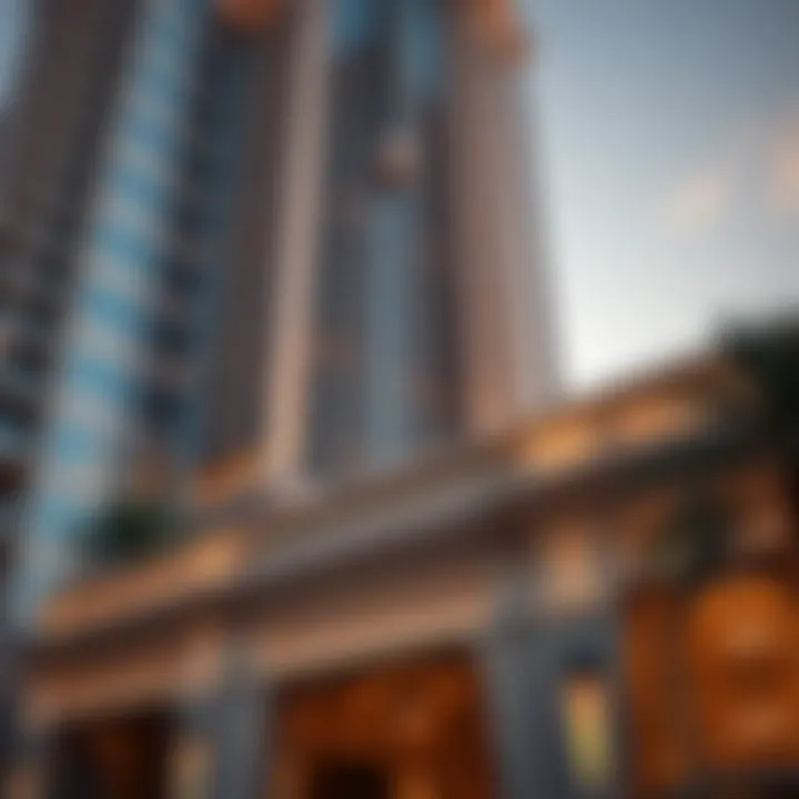 Architectural details of Sherina Plaza's facade