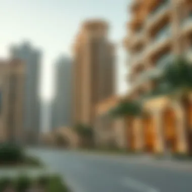 Luxurious residential buildings adjacent to كورنيش الممزر demonstrating the architectural beauty and investment opportunities.