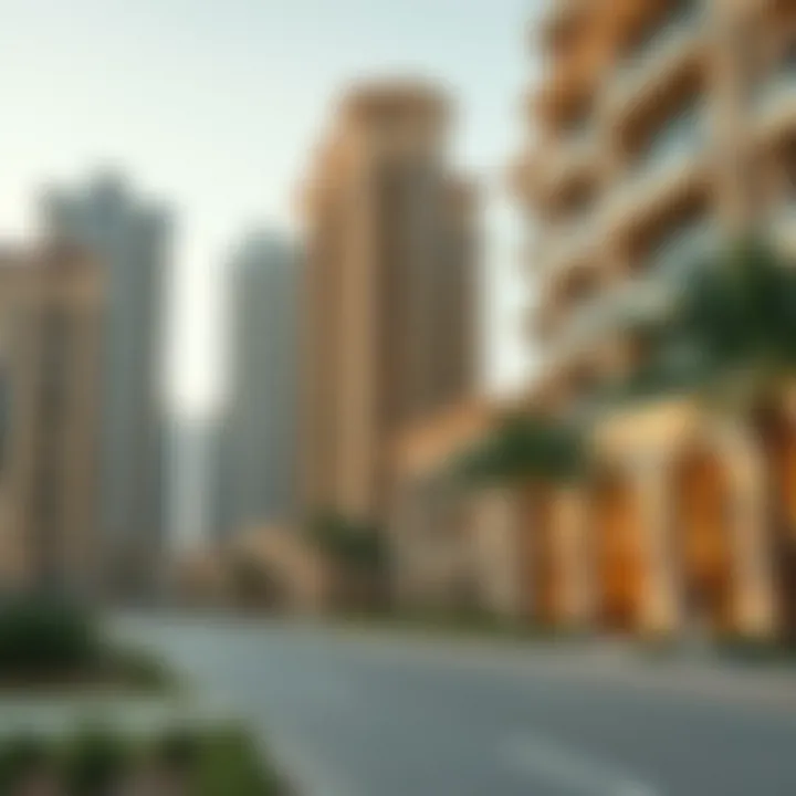 Luxurious residential buildings adjacent to كورنيش الممزر demonstrating the architectural beauty and investment opportunities.