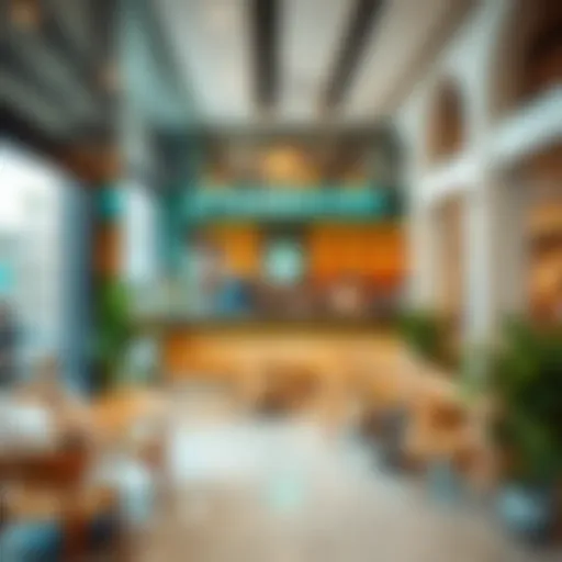 Aesthetic interior of Starbucks reflecting local architecture