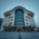 A stunning view of the Fab Building showcasing its unique architectural design