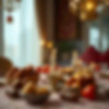 Traditional Iftar Meal Celebrating Unity Traditional iftar meal with dates and fruits