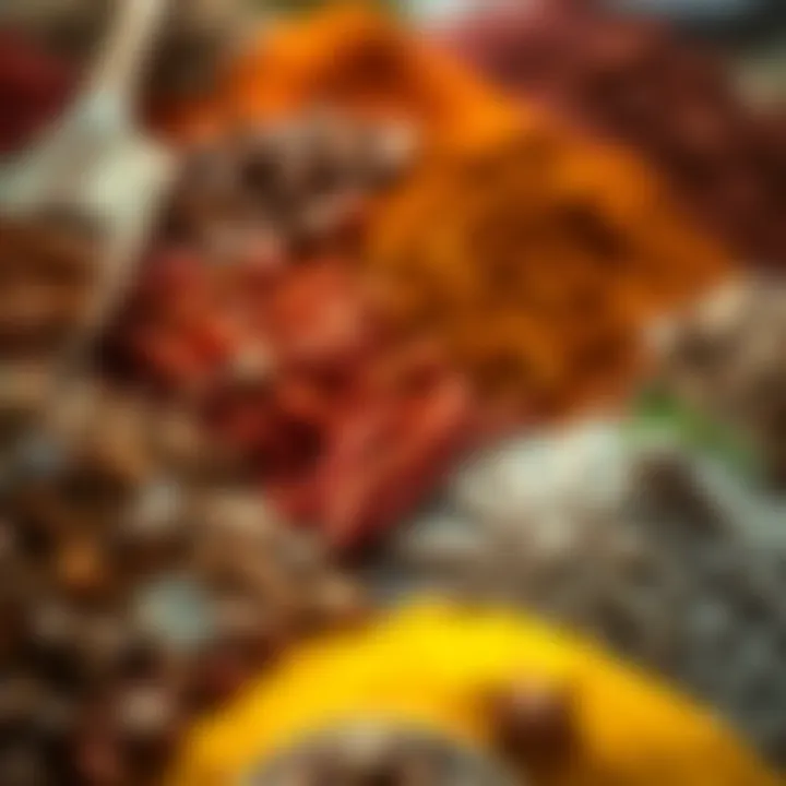 Textures and Colors of Spices Close-up of various spices highlighting their textures and colors