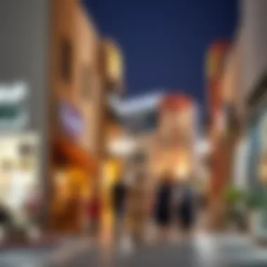 Vibrant Street Life in Tibba Al Qusais Vibrant street life in Tibba Al Qusais with shops and families enjoying the area