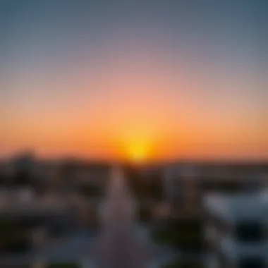 Breathtaking Sunset at Tilal Al Ghaf Majestic sunset view over Tilal Al Ghaf community