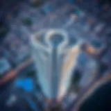 Aerial view of Tower Laguna showcasing its unique architectural design