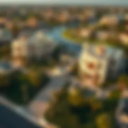 Aerial view of Trump Estates showcasing luxury villas