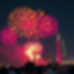 Festive fireworks celebrating UAE National Day
