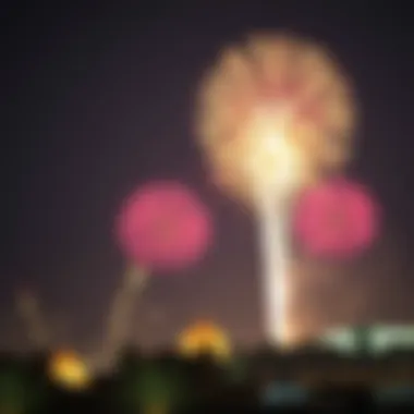 Spectacular Fireworks Display on UAE National Day Celebration of UAE National Day with fireworks lighting up the sky