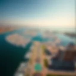 Aerial view of Umm Al Quwain Marina showcasing its extensive layout and waterfront features