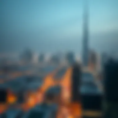 Dubai Skyline with Al Nahda Tower Panoramic skyline view featuring Al Nahda Tower in Dubai