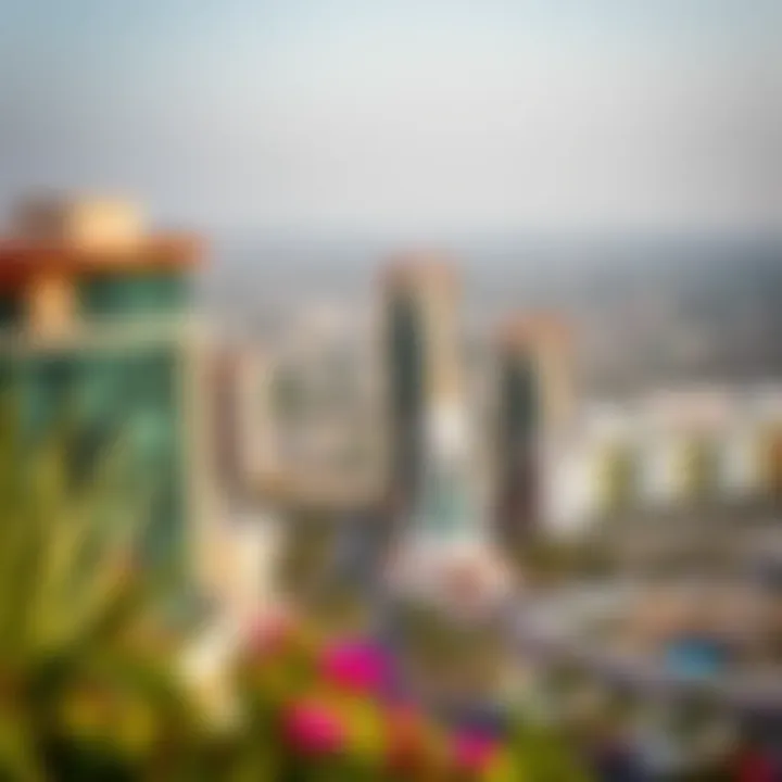 A panoramic view of Al Warsan showcasing its modern architecture and vibrant community