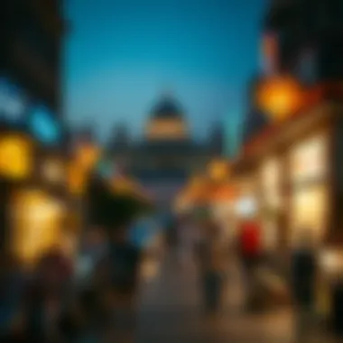 Evening Ambiance: The Charm of Meena Bazaar Evening ambiance at Meena Bazaar