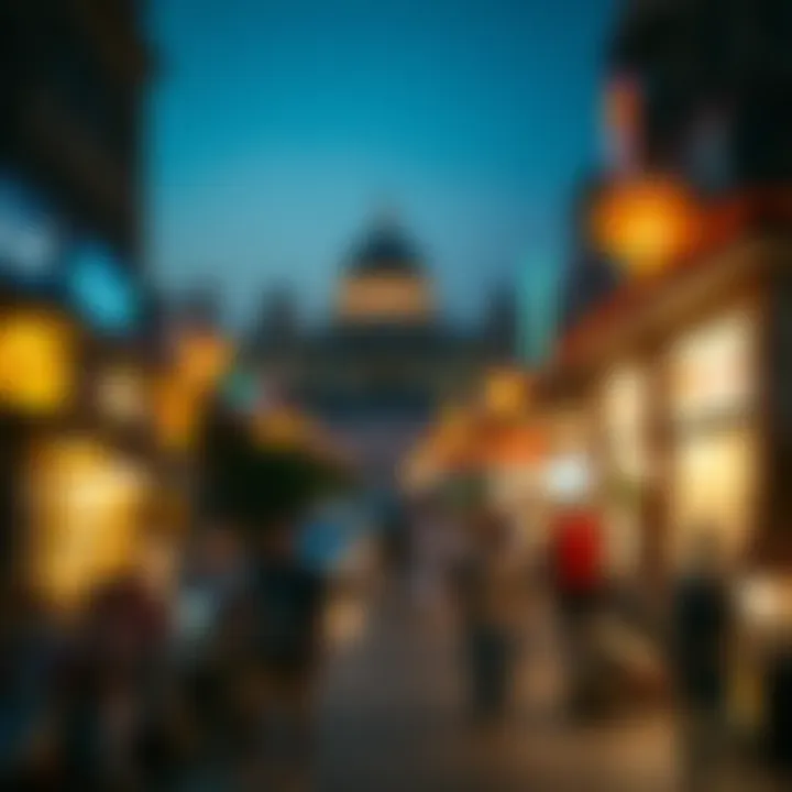 Evening Ambiance: The Charm of Meena Bazaar Evening ambiance at Meena Bazaar