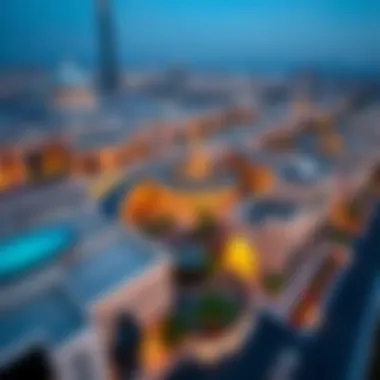 Aerial view of Daira showcasing its unique architecture