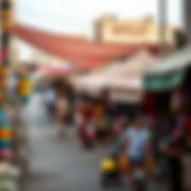 Vibrant market scene in Daira reflecting its cultural richness