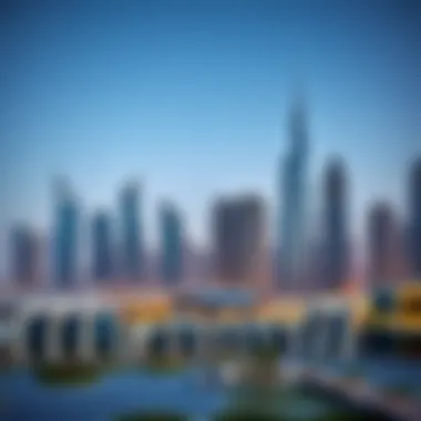 A modern Dubai skyline with iconic real estate developments