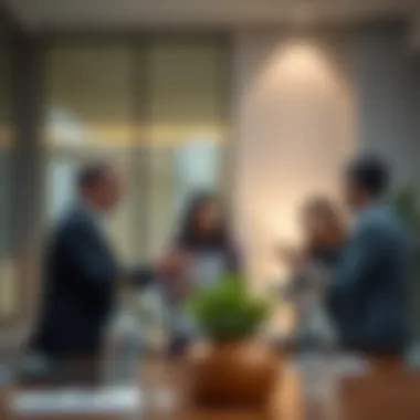 A property management team discussing strategies